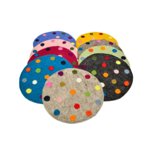 "Spotty" Filz Untersetzer rund, ca. 20 cm, verschiedene Farben