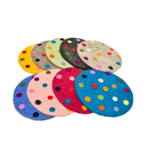 "Spotty" Filz Untersetzer rund, ca. 20 cm, verschiedene Farben