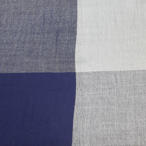 Wollschal mit Mini-Diamant Muster (65 * 200 cm) - Blau