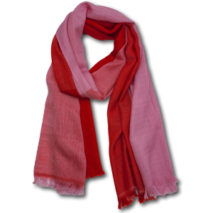 Wollschal mit Mini-Diamant Muster (65 * 200 cm) - Rot/Rosa