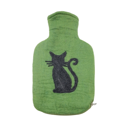 Wärmflaschenüberzug Schwarzer Kater - groß (2,0l)