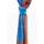 Mehrfarbiger Wollschal (50 * 180 cm), Orange/ Blau