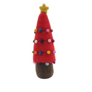 Filz Weihnachtsbaum, rot