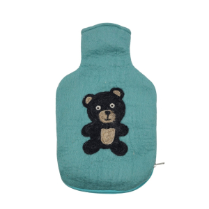 Wärmflaschenüberzug Teddy, mint (2,0l)